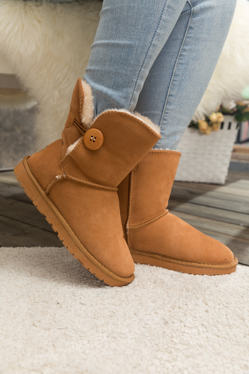 UGG Faux Fur-Lined Classic Side Button boots