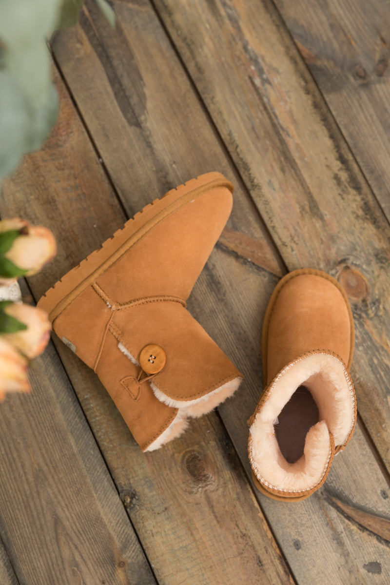 UGG Faux Fur-Lined Classic Side Button boots