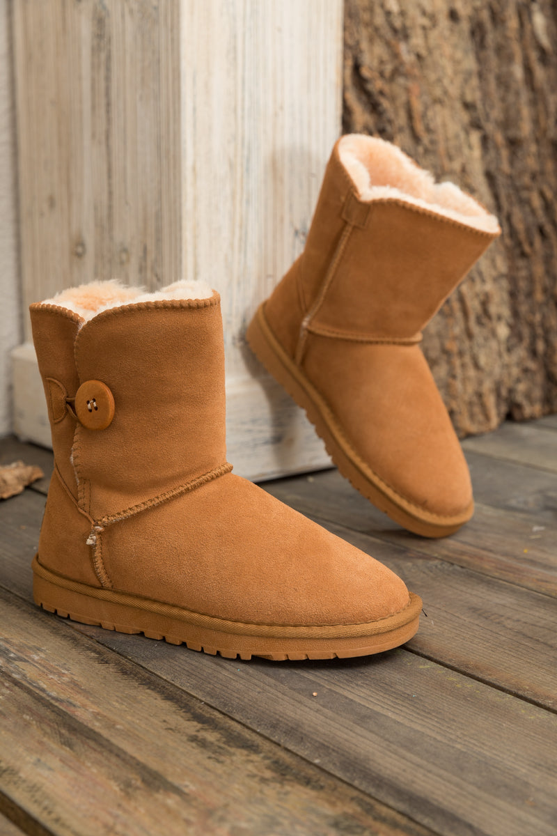 UGG Faux Fur-Lined Classic Side Button boots