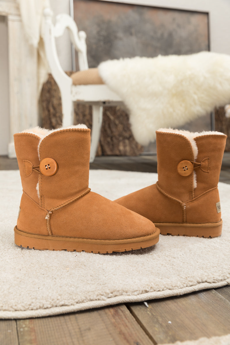 UGG Faux Fur-Lined Classic Side Button boots
