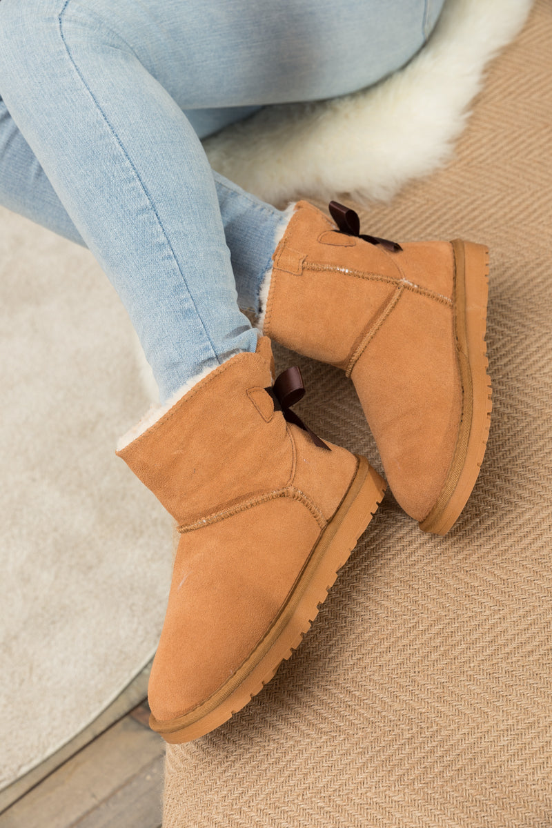 UGG Bailey Bow UGG Mini Boots - Chestnut