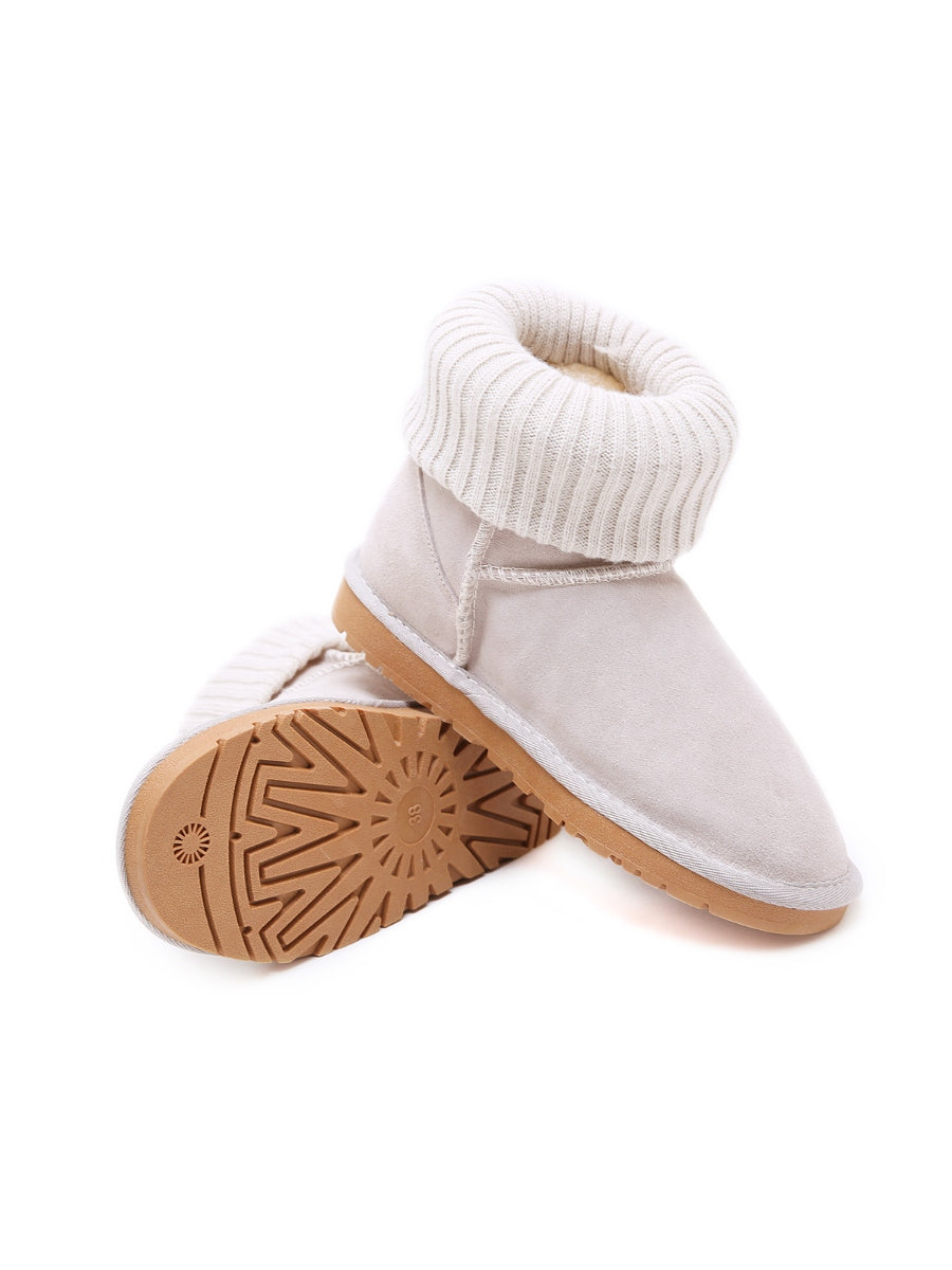 UGG Ankle Knit Stocking Mini Boots - Lavender