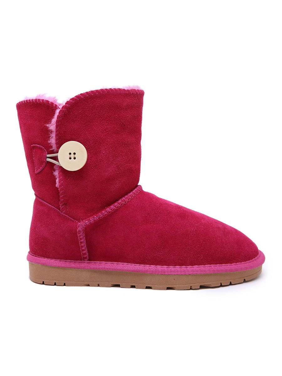 UGG Faux Fur-Lined Classic Side Button boots