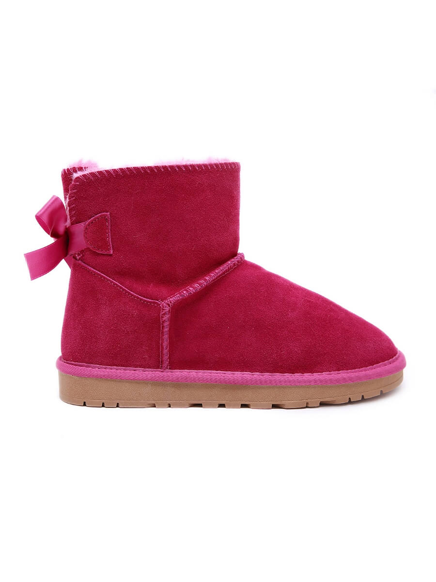 UGG Ribbon Bow Faux Fur-Lined Mini UGG Boots