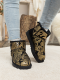 UGG Embroidered Faux Fur-Lined Leather Suede Boot
