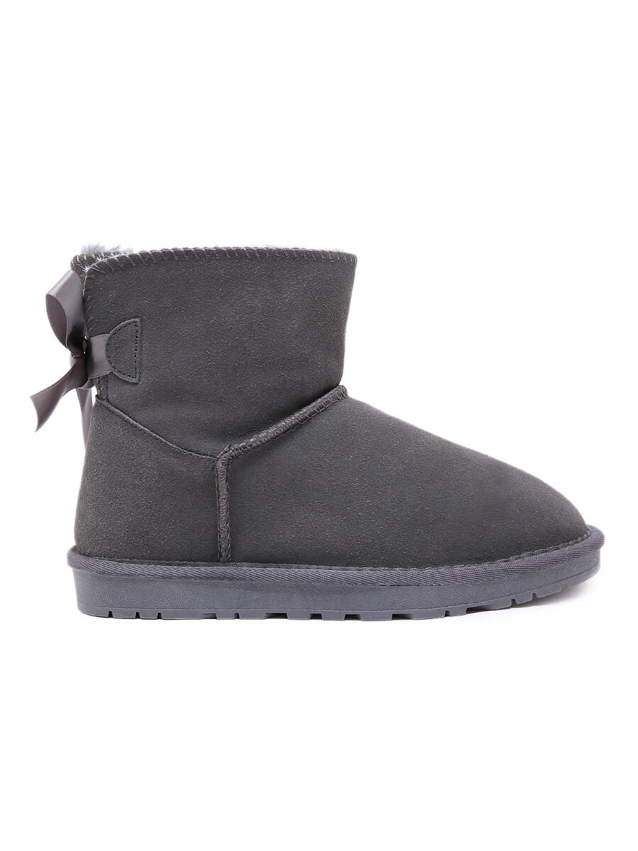 UGG Ribbon Bow Faux Fur-Lined Mini UGG Boots