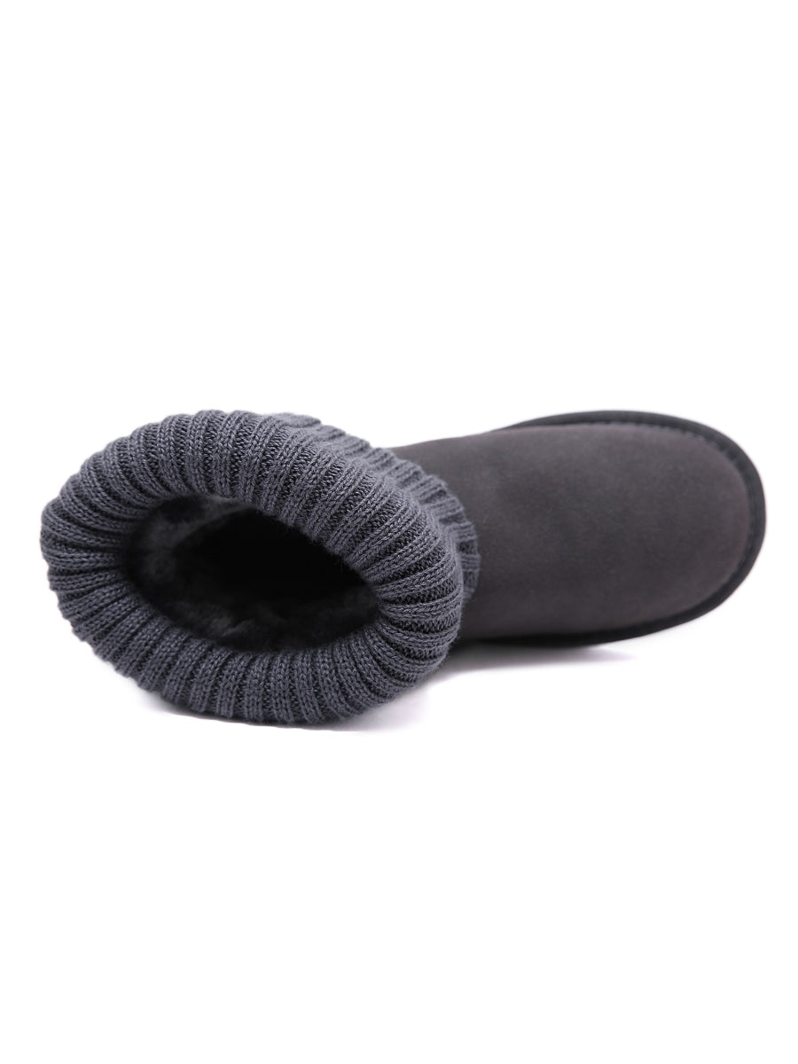 UGG Faux Fur Knit Ankle Mini Boots