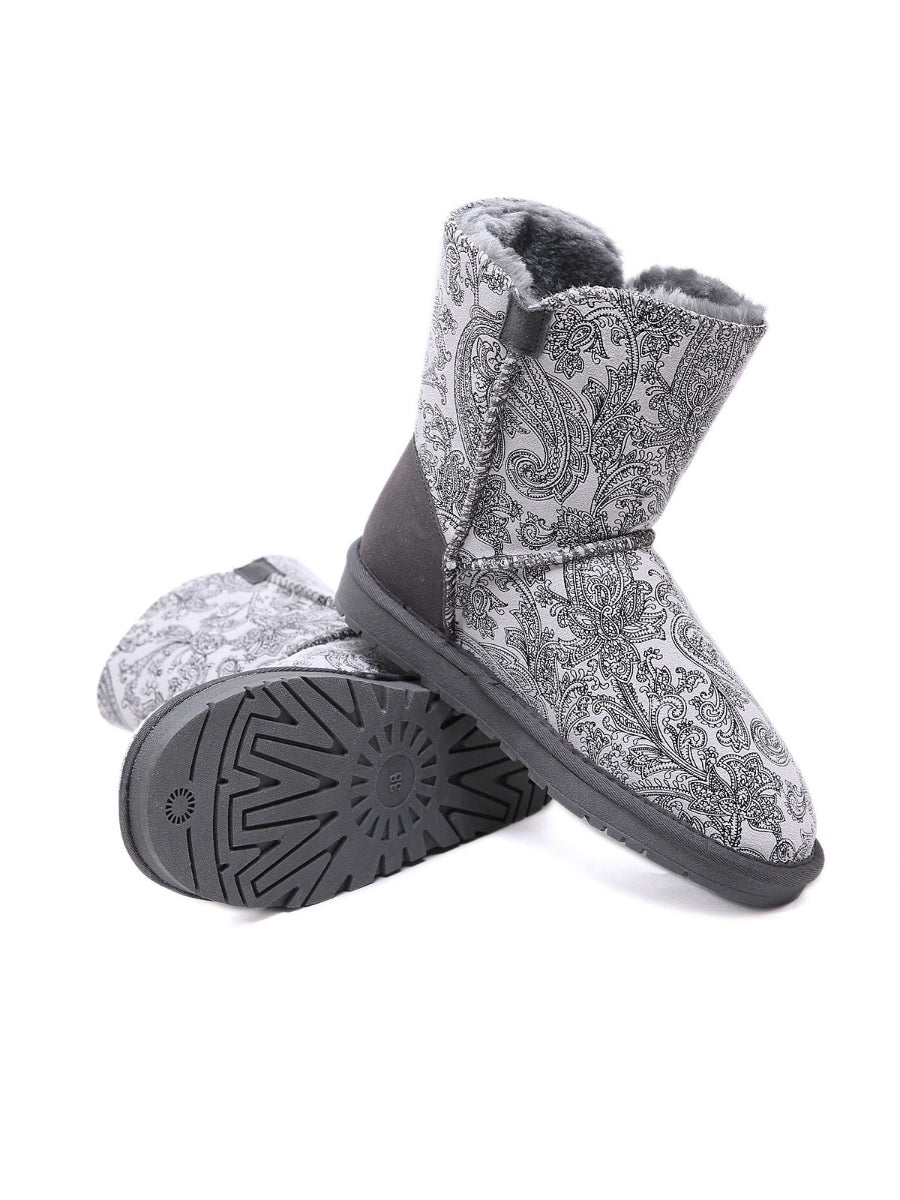 UGG Faux Fur-Lined Side Button Shearling Boots