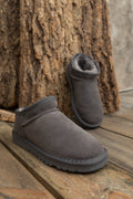UGG Faux-Fur-Lined Suede Tasman Ankle Boot - Grey