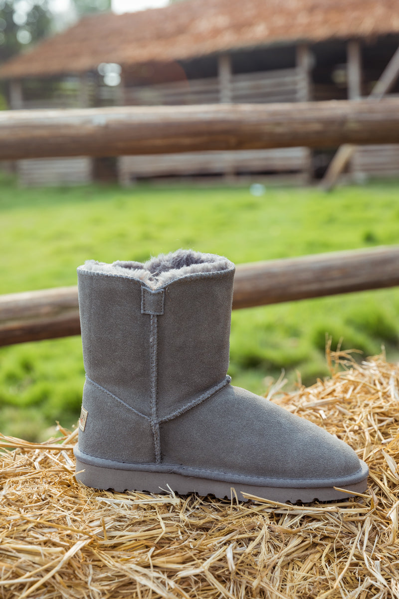 UGG Faux Fur-Lined Cooper Lock Tassel Boot - Grey