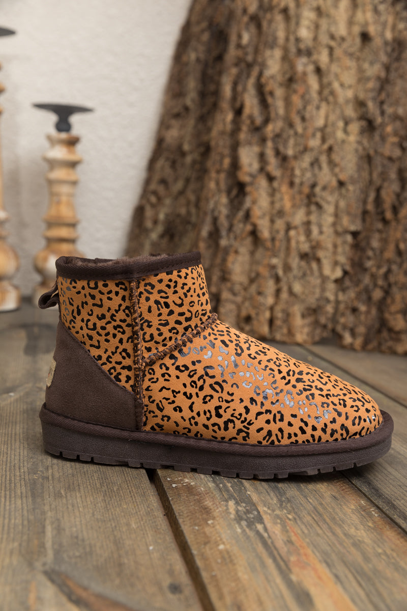 UGG Faux Fur-Lined Leather Suede Low Boots
