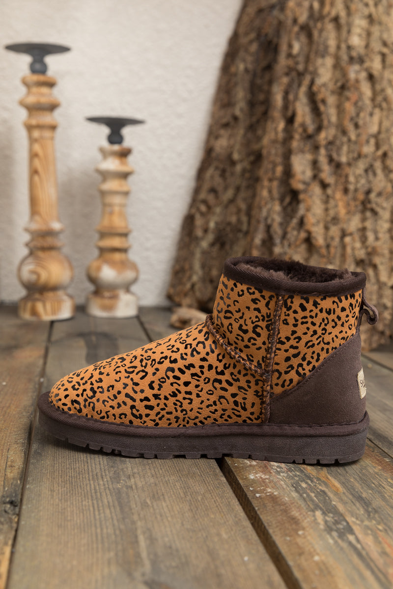UGG Faux Fur-Lined Leather Suede Low Boots
