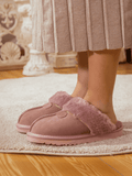 UGG Wool-Lined Suede Slipper - Pink