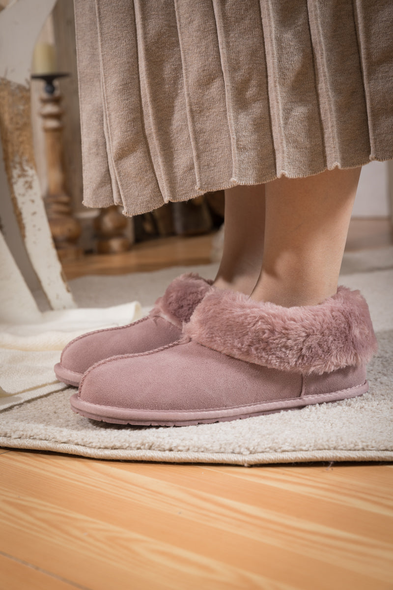 UGG Wool-Lined Suede Tasman Slipper Loafer - Pink