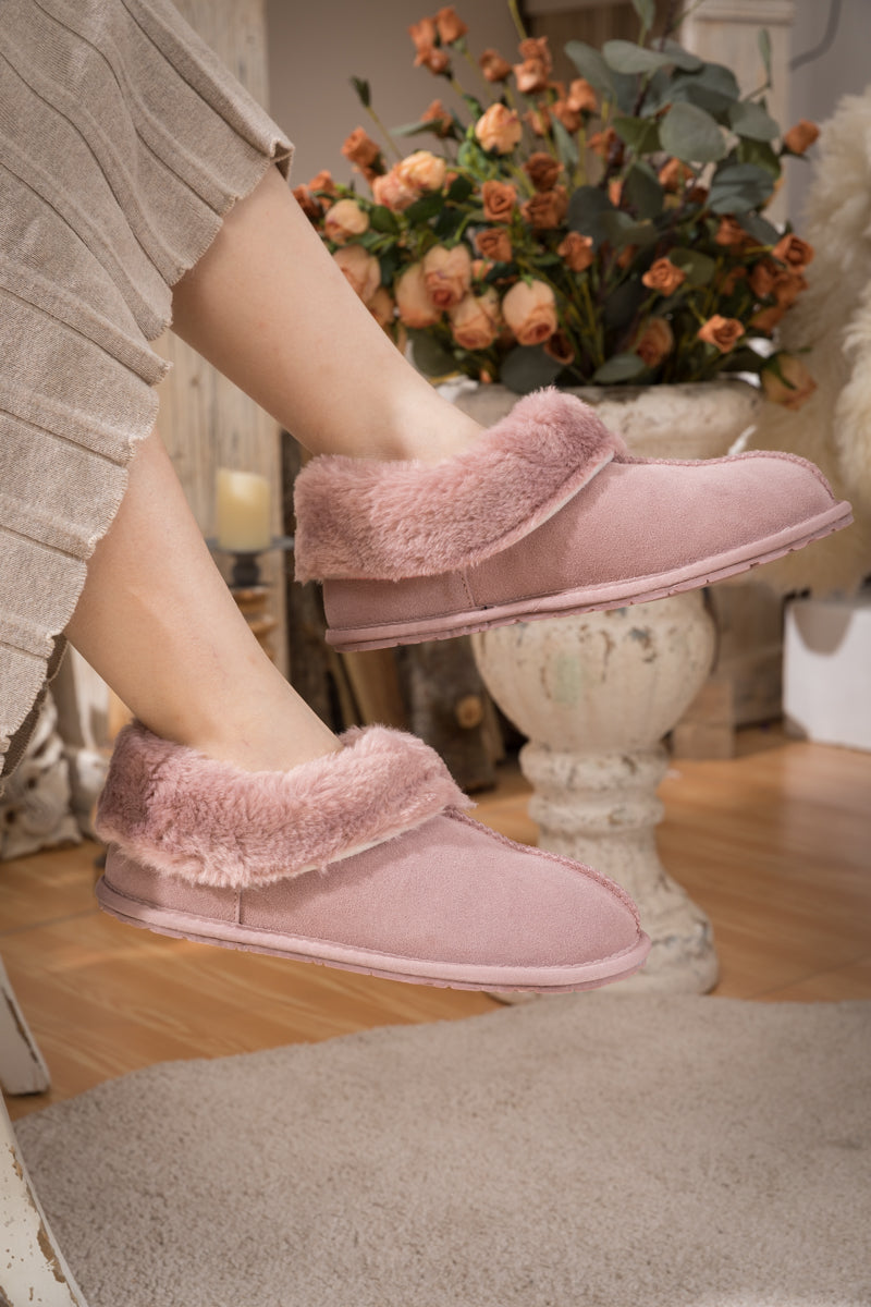 UGG Wool-Lined Suede Tasman Slipper Loafer - Pink