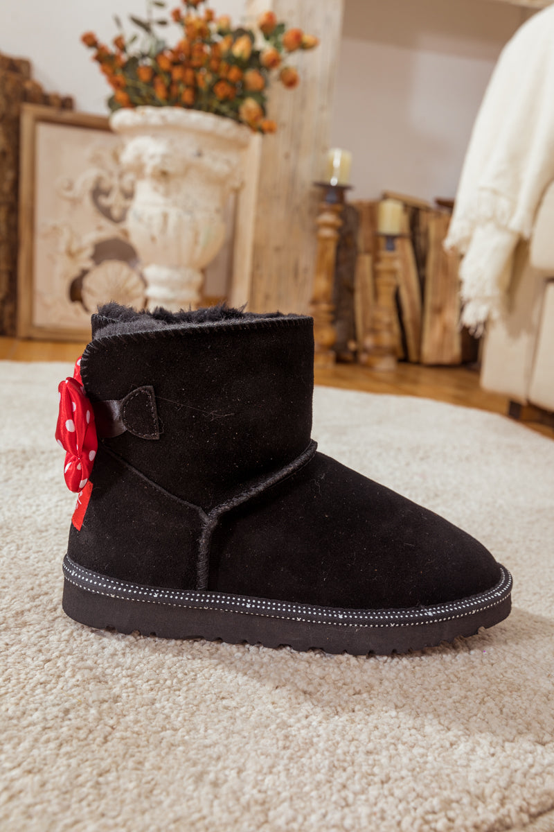 UGG Polka Dot Ribbon Bow Suede Boots