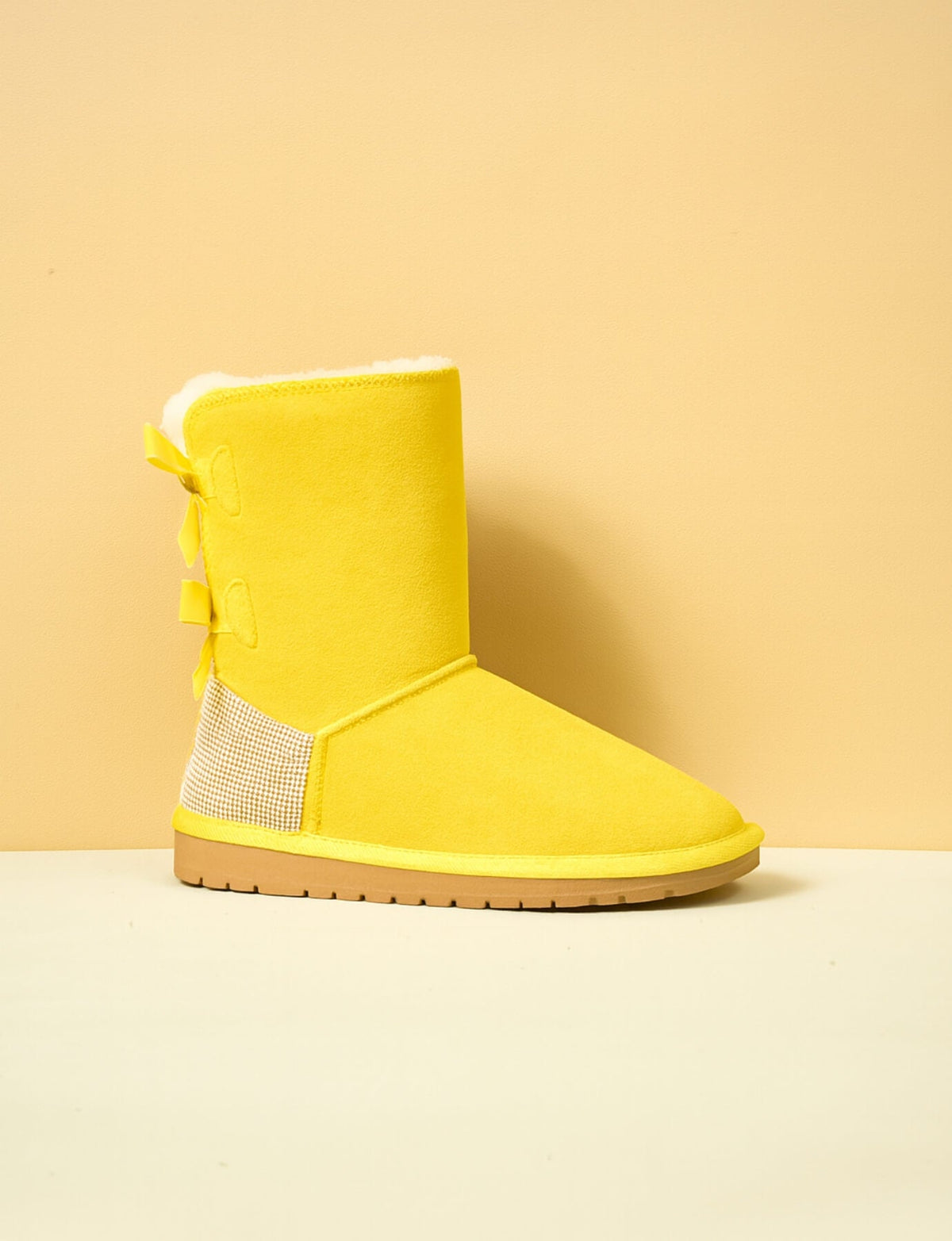 UGG Rhinestone Dual Bailey Bow Glam UGG Boots - Yellow