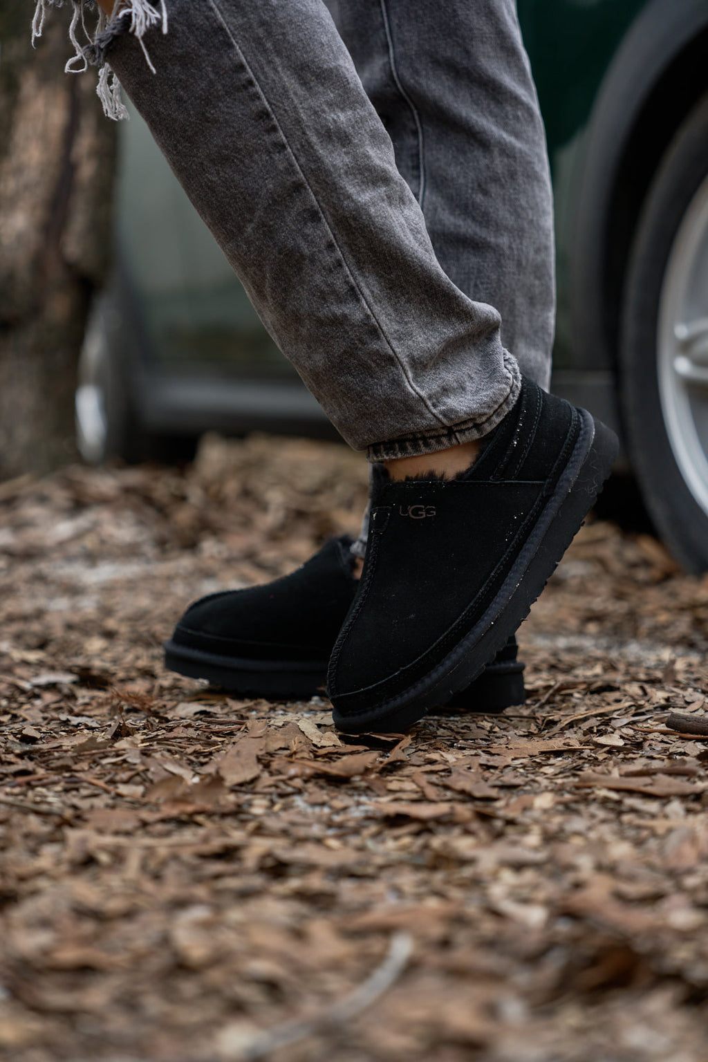UGG Brisk Feels Wool Blend Slipper Boot - Black