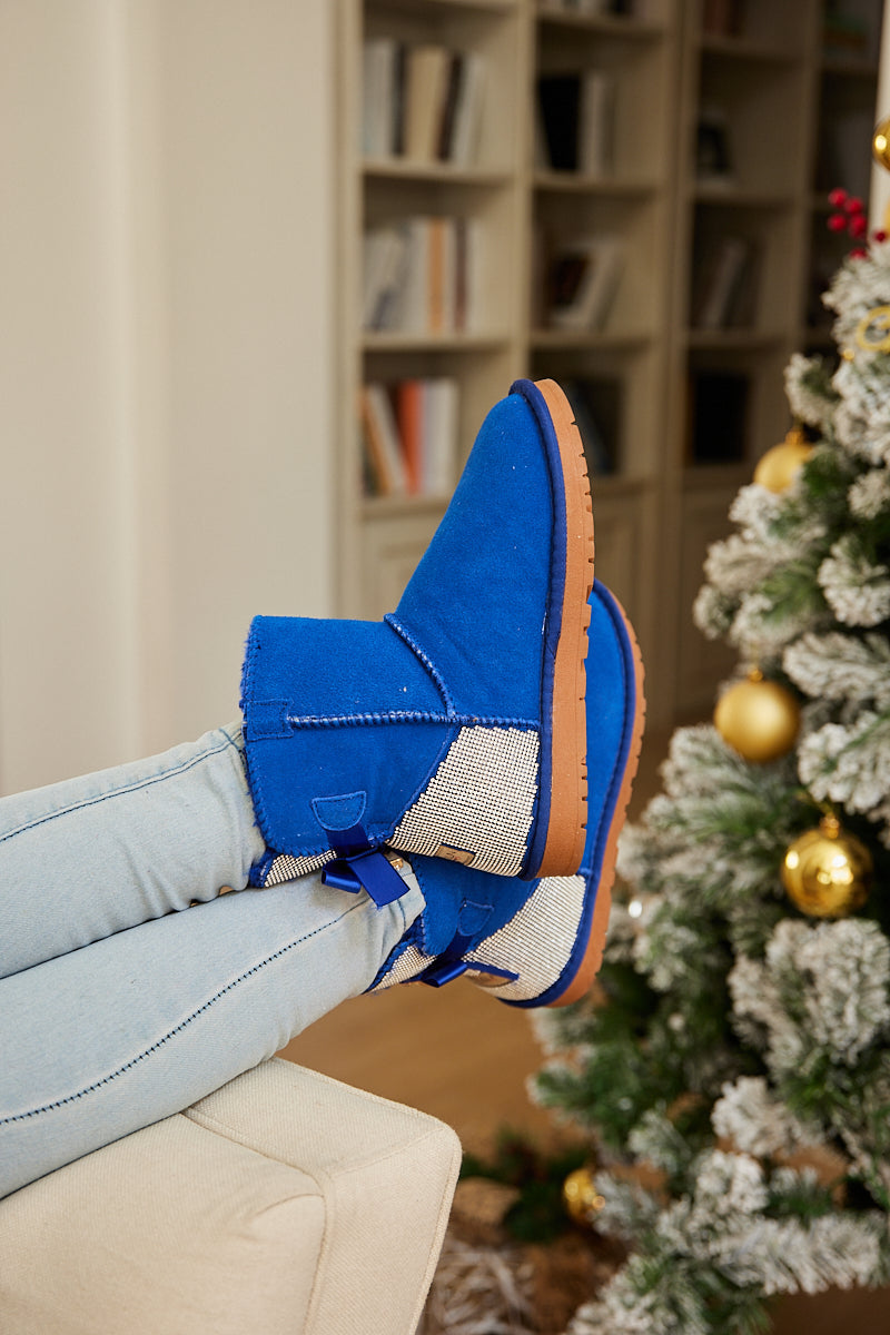 UGG Rhinestone Bailey Bow Sequin UGG Boots - Blue