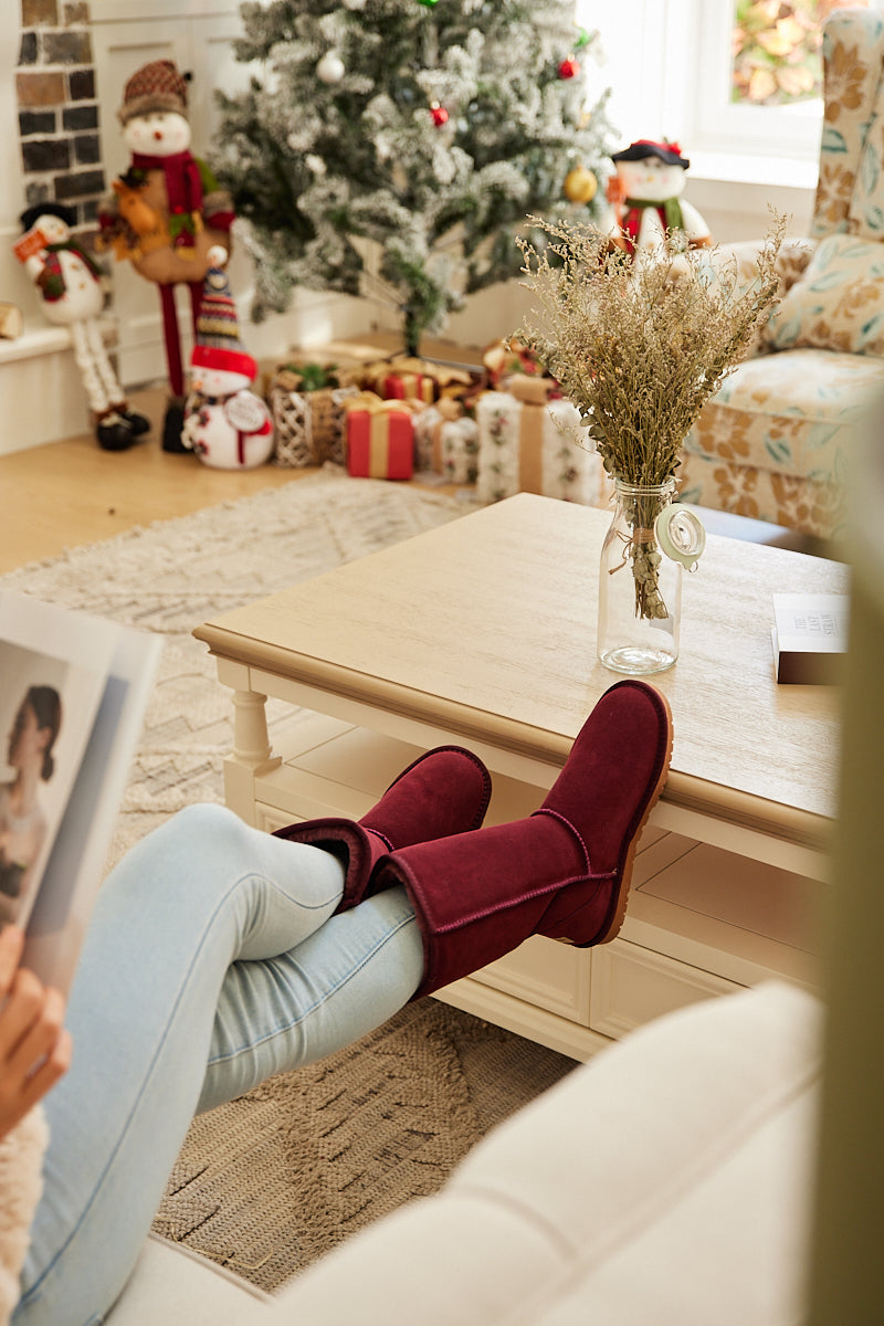 UGG Classic Suede Mid-Length boots - Claret