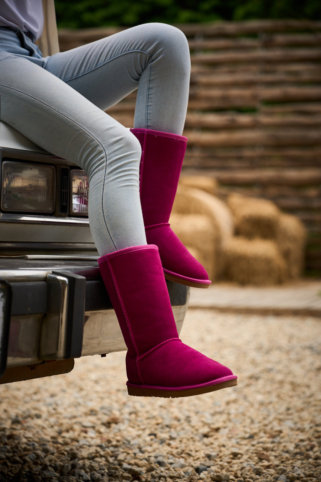 UGG Classic Suede Mid-Length boots - Fuchsia