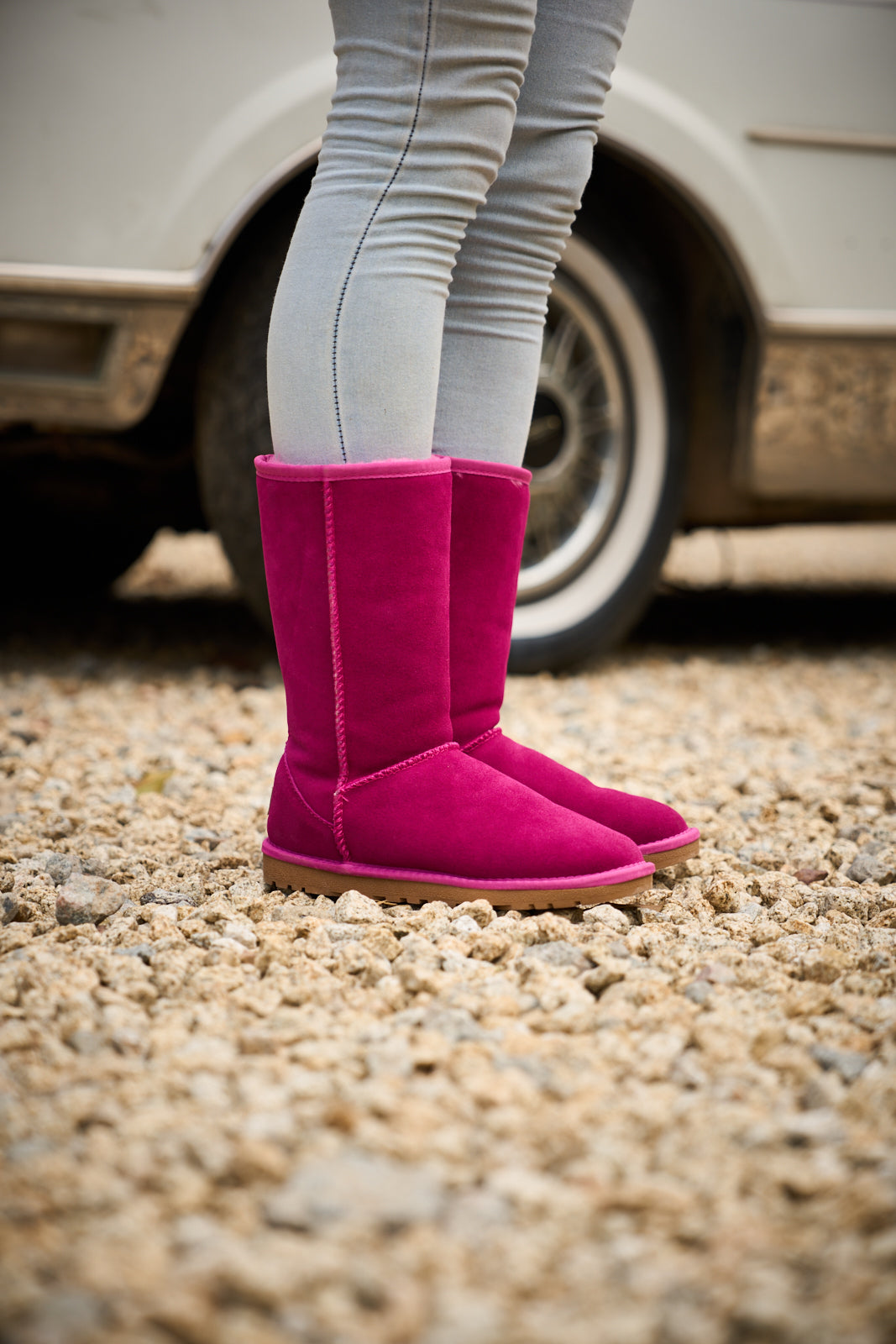 UGG Classic Suede Mid-Length boots - Fuchsia