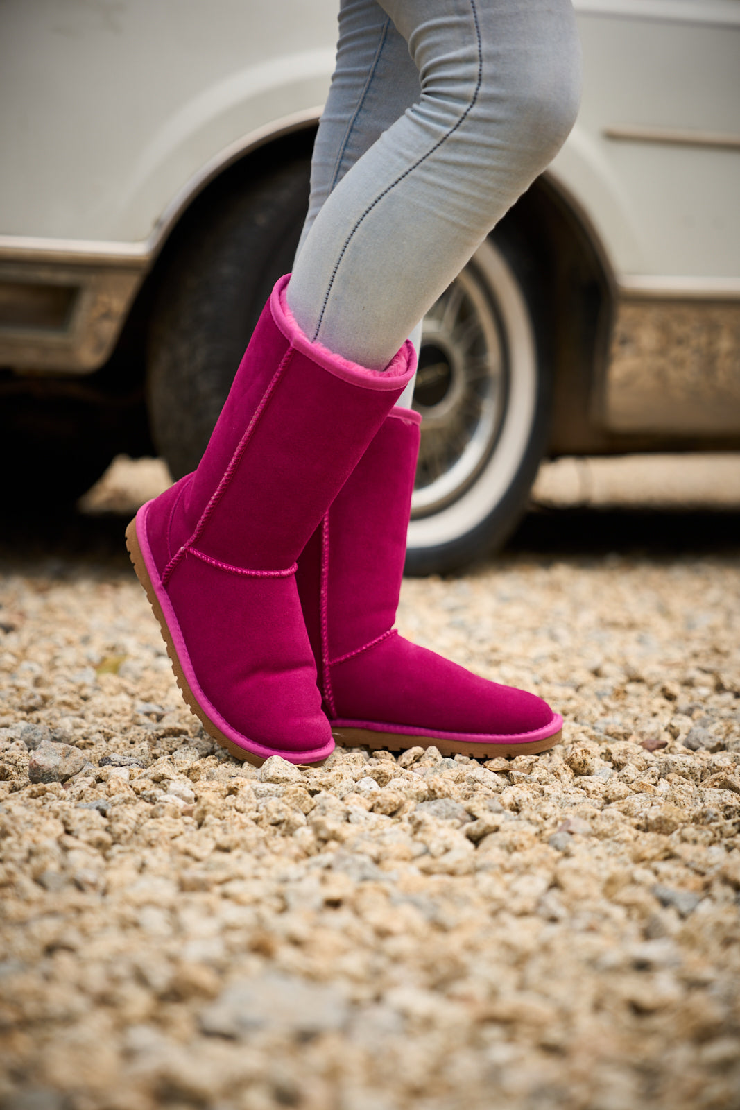 UGG Classic Suede Mid-Length boots - Fuchsia