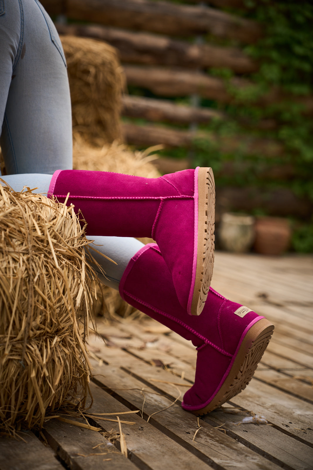 UGG Classic Suede Mid-Length boots - Fuchsia