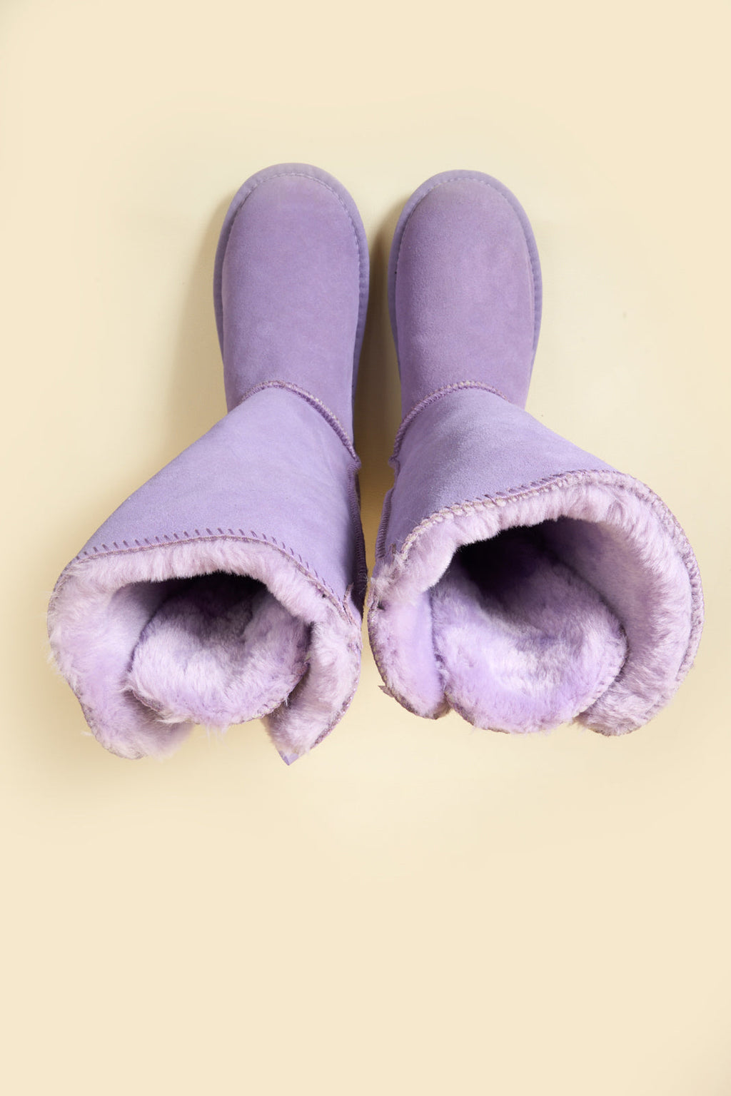 UGG Tri Ribbon Bow Suede Boots - Lavender