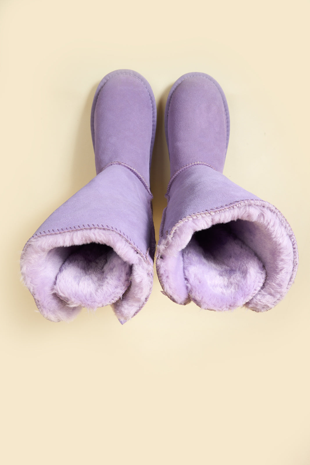 UGG Tri Ribbon Bow Suede Boots - Lavender