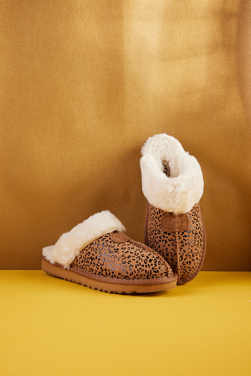 UGG Stefanie Leopard Faux Fur Slipper