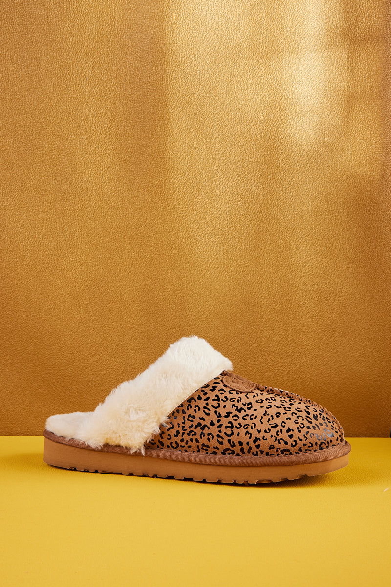 UGG Stefanie Leopard Faux Fur Slipper