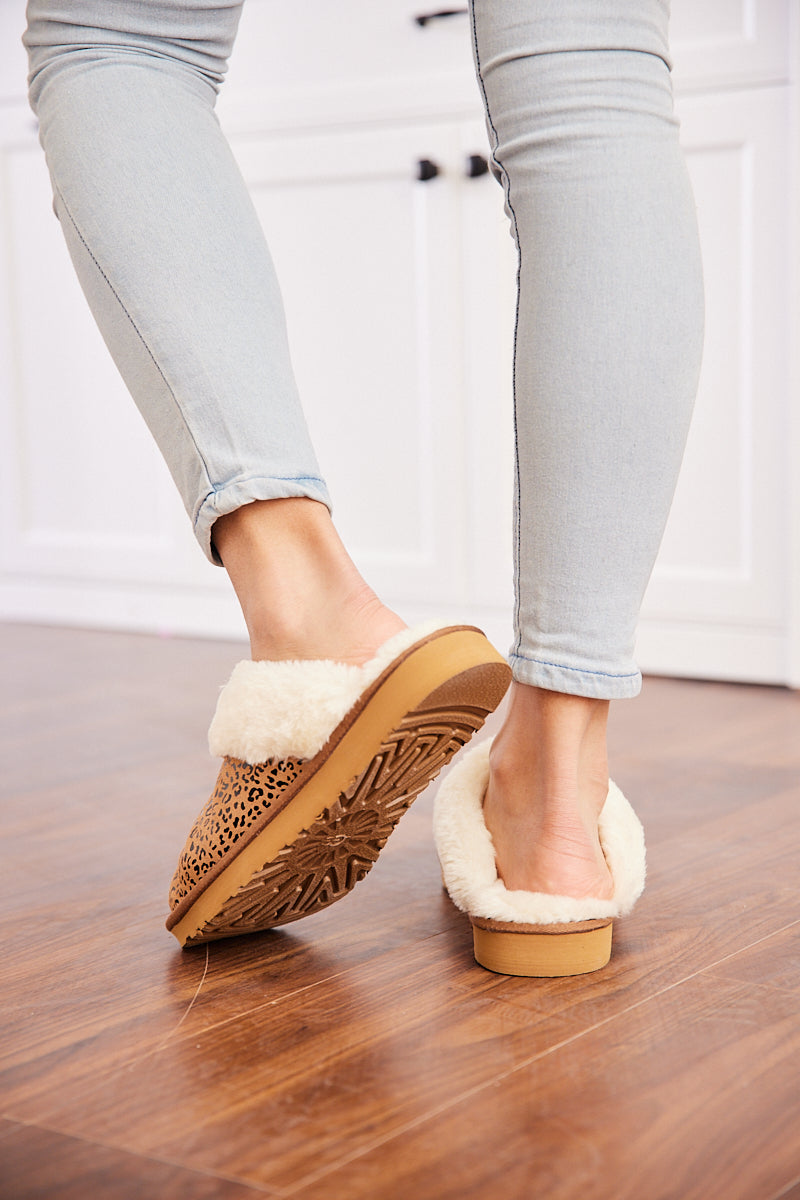 UGG Stefanie Leopard Faux Fur Slipper