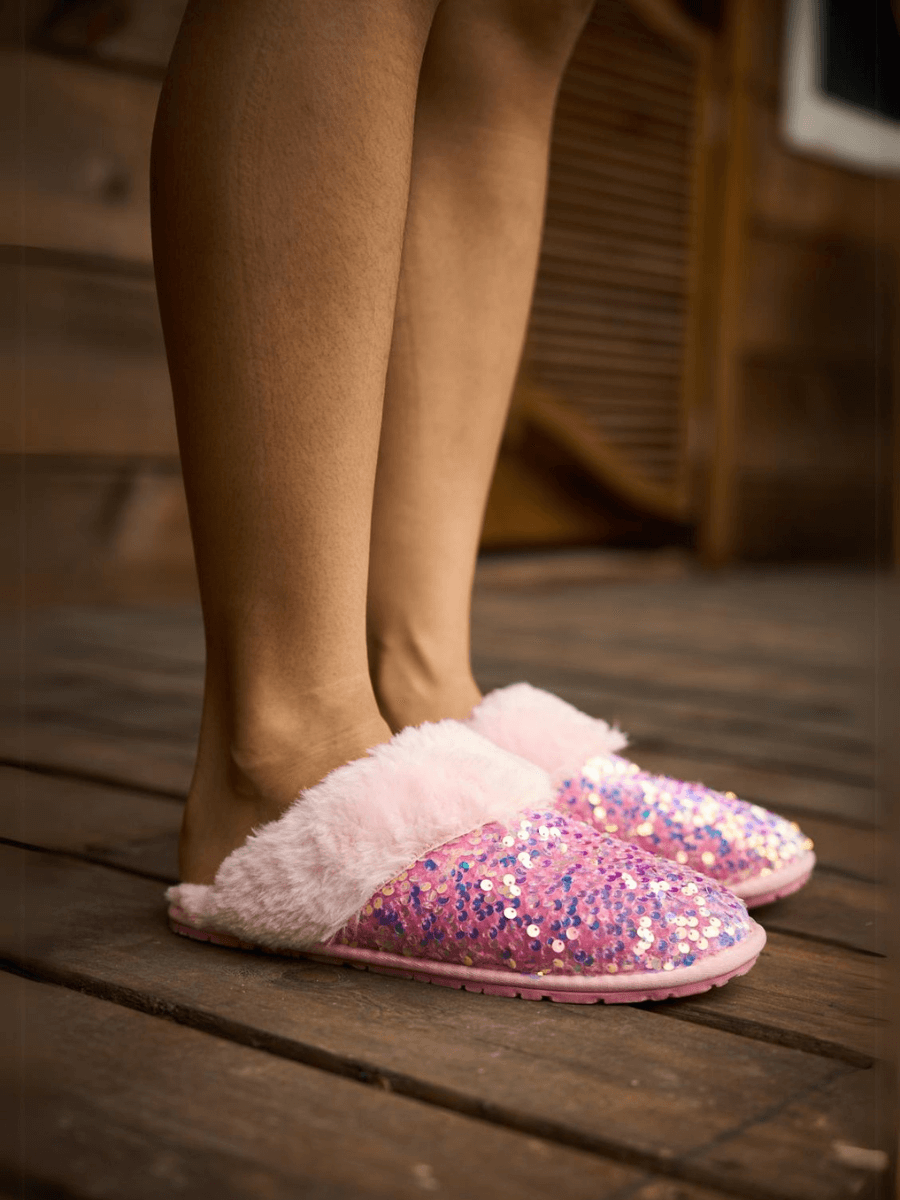 UGG Cozy Day Glam Sequins Slipper - Pink