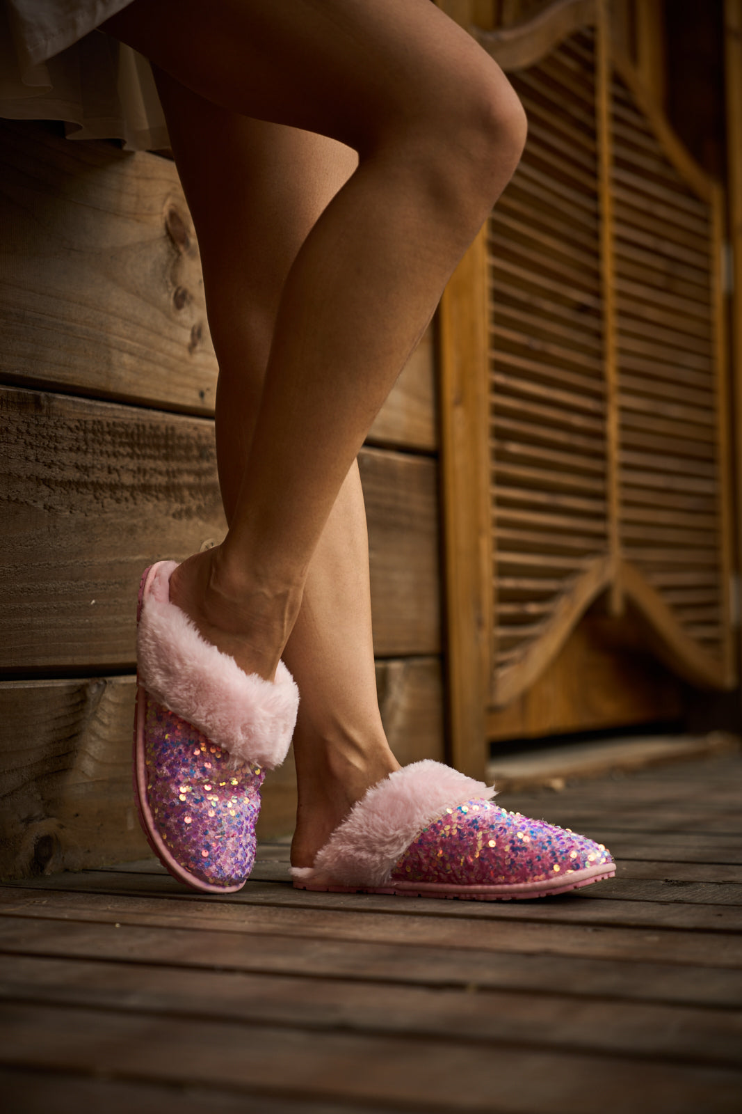 UGG Cozy Day Glam Sequins Slipper - Pink