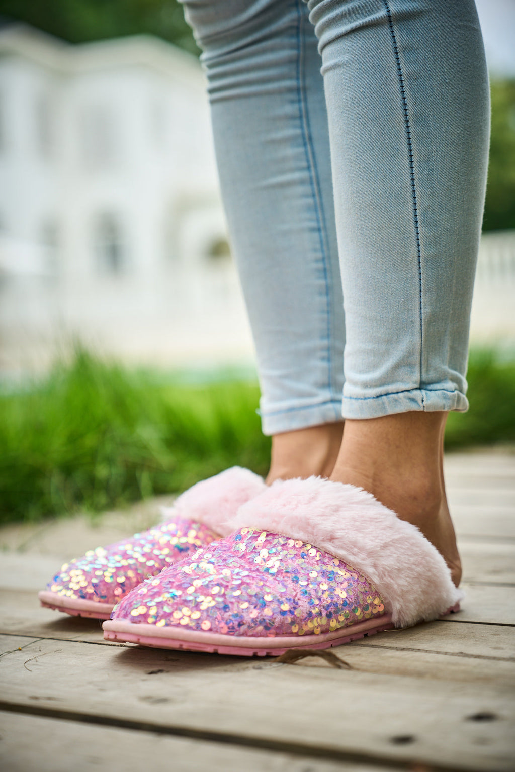 UGG Cozy Day Glam Sequins Slipper - Pink