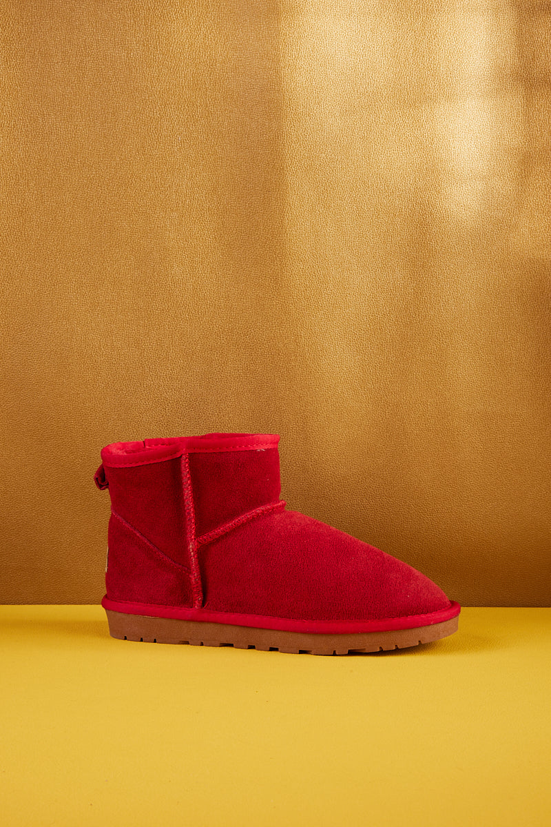 UGG Faux Fur-Lined Classic Short UGG Boots - Red