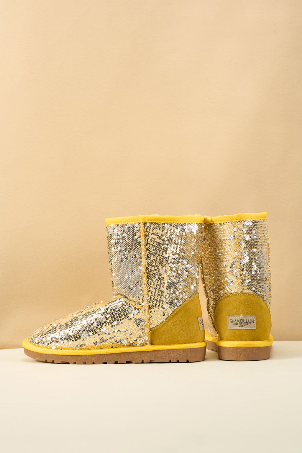 UGG Dallas Glam Sequin Shearling Boots - Yellow
