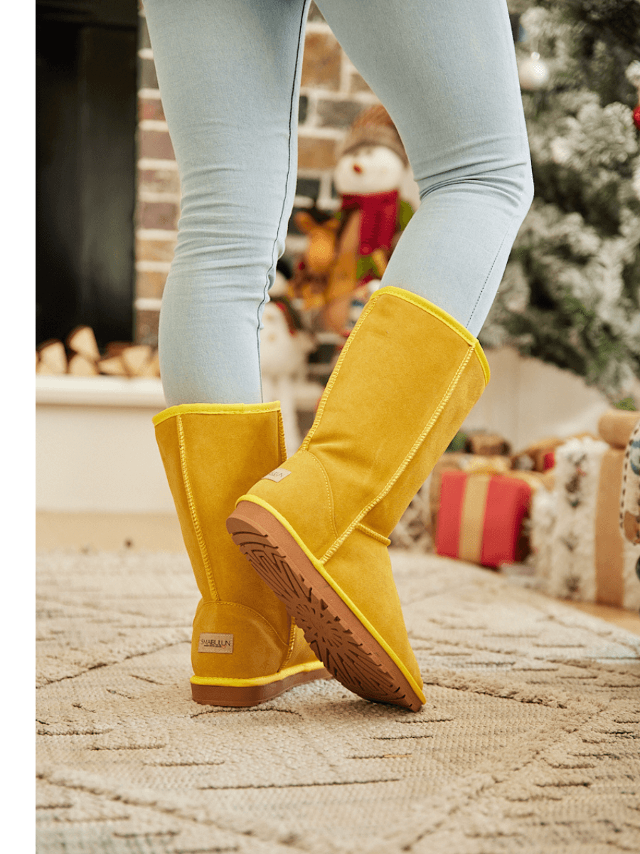 UGG Classic Suede Mid-Length boots - Yellow